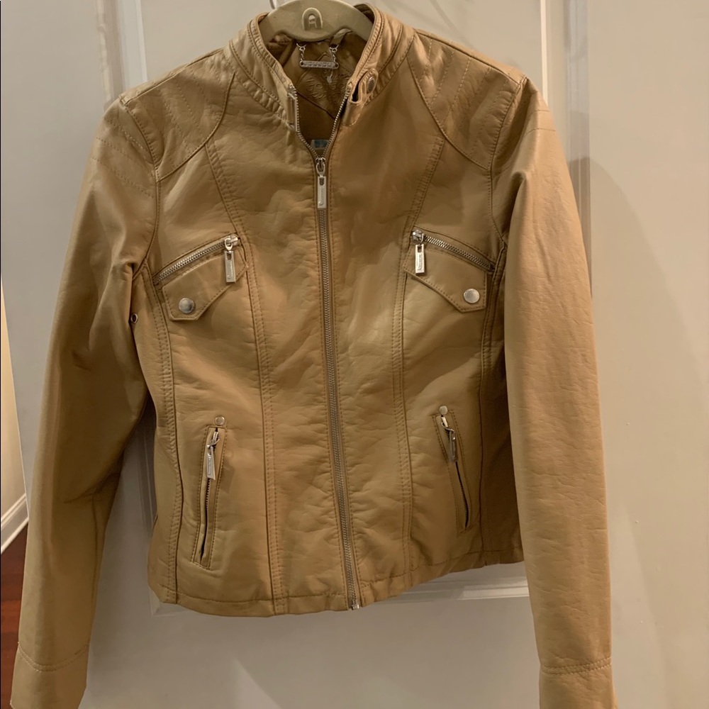 Faux-leather Moro jacket